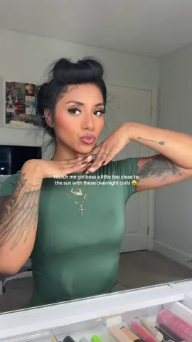 Overnight curls faillll loo they ended up being cute with a side part lol #overnightcurls #fail #latina #hairstyle #curls #hairtutorials #hairfail 