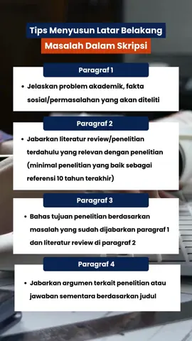 Tips menyusun latar belakang skripsi #mahasiswa #infomahasiswa #skripsihack #tipskuliah #tipsmahasiswa #tipsskripsi #kuliah #mahasiswaakhir #pejuangskripsi 