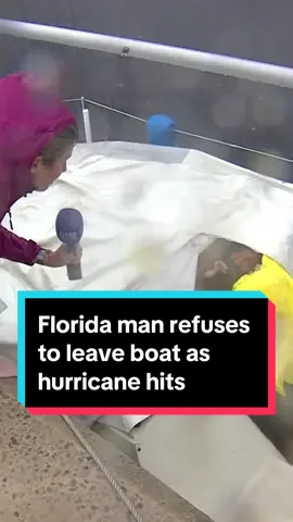 The Tampa man who refused to leave his boat, despite being in the path of #HurricaneMilton, says he is 'fine'. #florida #lieutenantdan 