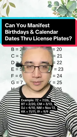 Replying to @Kiki1111 #greenscreen This is the translation guide of Letters as Number. Using your family birthdays or any special numbers, can you manifest your numbers on car license plates? You’re attempting to connect through Earth’s Electrimagnetic Field as a Wireless Network and request Subconscious Minds of drivers with matching license plates to show up in front if you on the road. @☘️Amanda☘️ @Kruger “Crash” Jorden #rodisland #psych93 #manifesting #psychic #jordxxne #jordanelizabethcraig #sydneymarieross #millenniumfalconbutt 