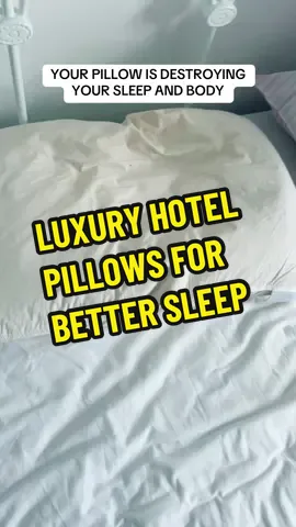 Your pillow is ruining your sleep #pillows #luxurypillows #hotelpillows #sleep #sleephelp #bettersleep #sleephack #cantsleep #tiktokmademebuyit 