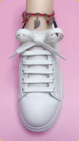 Beautiful sneaker knot tutorial🪢👣💯🌈#trend #knot #fpy #foryou 