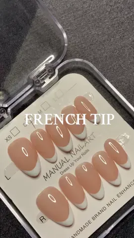 HANDMADE PRESS ON 💅🏻 French Tip Almond Shape 🎀  #fyp #fakenails 