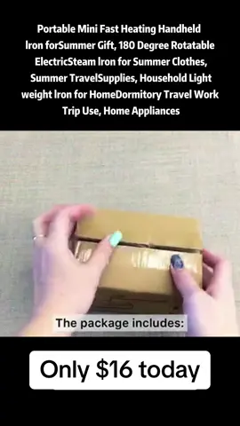 Mini Steam Iron for Clothes, 1 Piece Portable Handheld Dry & Wet Ironing Support Steam Iron , 180 Degree Ironing Machine , Home Appliances for Home & Travel@TikTok Shop🇺🇸#wsing#tiktokshop #foryou#fyp#mini #iron 