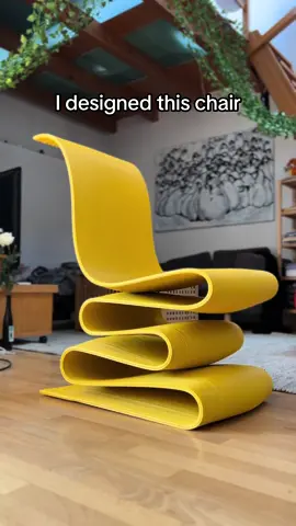 My bounce chair design in yellow this time ;) #chairdesign #furnituredesign 
