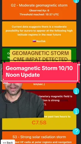 Geomagnetic Storm Update October 10th & 11th  #solarstorm #geomagneticstorm #auroraborealis #northernlights #greenscreen 