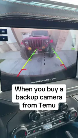 POV: You bought a backup camera from Temu…