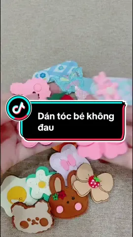 Bé tóc ít vẫn dán được, không đau tóc con đâu các mom ạ #xuhuong #keptocchobegai #keptocchobe #phukientocchobe #phukientocchobegai 