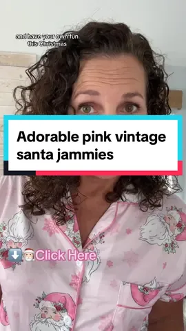 These pink vintage santa pajamas for adults are going to sell out this season! Who doesn’t want adorable pink vintage Santa jammies?  #falldealsforyou #TikTokMadeMeBuylt #christmasgiftsideas #christmasgiftideasforher #vintagesanta #pinkchristmas #santajammies #christmasjammies #santapajamas #christmaspajamas 