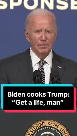 President Biden slams Trump's  misinformation about hurricane relief during a press conference about Hurricane Milton. 