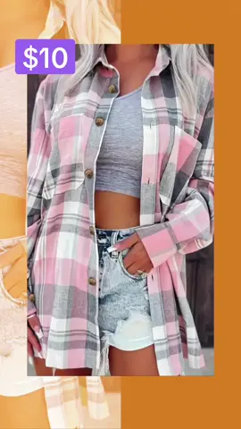 #CapCut Women’s plaid drop cut shoulder shirt.  Only $10 #plaid #womensplaidjacket 