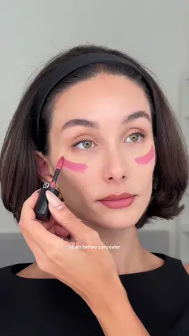 blush before concealer 💕 would you try the underblushing technique? 🩷✨ Products: @Armani beauty luminous silk cheek tint (shade 62) Armani Beauty luminous silk concealer (shade 5) @Huda Beauty easy bake loose powder (pound cake) #underblushing #blush #blushhack #blushtrend #makeuphacks #makeup