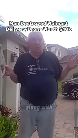 Replying to @the1inblue A man had admitted to destroying a Walmart drone flying over his property. The police officer is shocked at his honesty and tells the man that he is in a lot of trouble for this. #bodycamera #copcam #fypツ #policevideos 