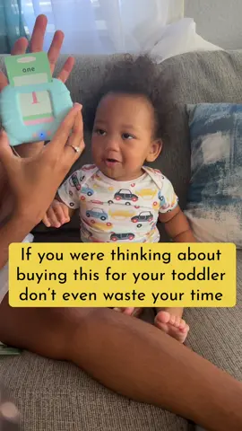 He absolutely loves it!! Currently working on him inserting the cards himself 🥰 #ShopToysandTots #toddlerlearning #talkingflashcards #sahmtok 