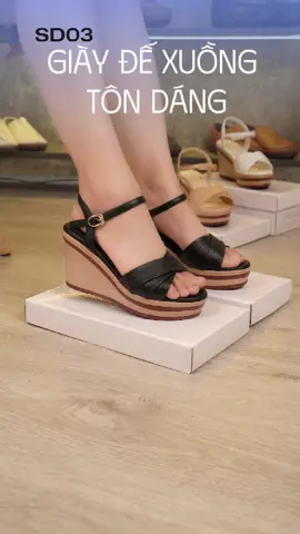 #71 - Sandal SD03 đế xuồng 7cm nhẹ 1 lạng. Đi thoải như 6cm. Mềm và êm chân. Size 35-40 #kaleea #152 #Quỳnh #399k