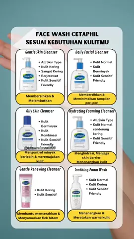 Face Wash Cetaphil Sesuai Jenis Kulit Kamu #skincare #tipsskincare #infoskincare #skincareroutine #skincaretips #skincarepemula #cetaphil #cetaphilindonesia #cetaphilfacewash #facewashcetaphil #cetaphilcleanser #cetaphilfacialcleanser #cetaphilgentlecleanser #cetaphiloilyskincleanser #cetaphilhydratingfoamingcreamcleanser #cetaphildailyfacialcleanser #cetaphilbrighthealthyradiance #cetaphilsoothingfoamwash #cuantanpabatas 