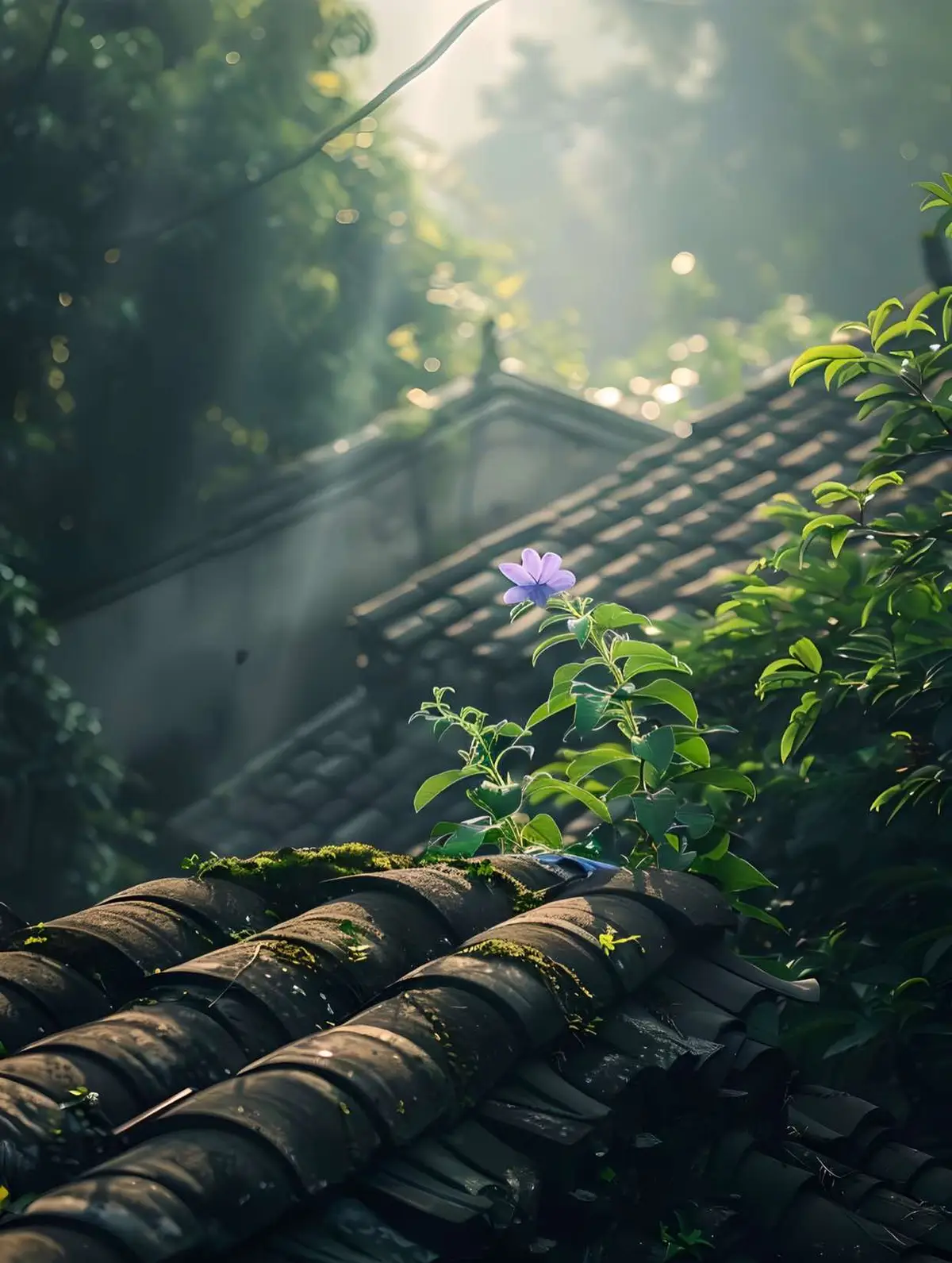 Những tia nắng đầu tiên khẽ đan xen vào làn sương mờ ban sớm. Làn khói bếp cũng góp vui, cây cối cùng hoà mình à ơi theo bài nhạc yên bình sớm mai.  #chill #caycanh #foryoupage #xuhuongtiktok #foryou 