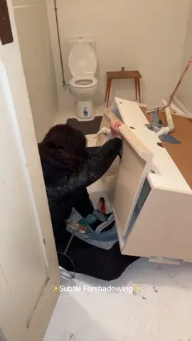 This bathroom reno was requested 🫥 #subtleforeshadowing #fyp #fail  ( 🤥 #fakesituation⚠️ 🤥) #demolition 