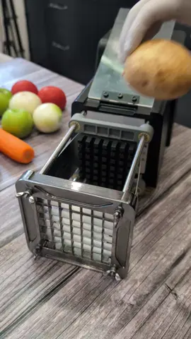 Best French fry electric cutter, easy homemade potato chips. #potato #chips #frenchfries #satisfying #asmr #fyp 