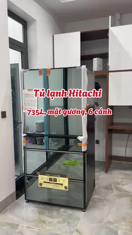 Tủ lạnh Hitachi R-WXC74T dung tích 735L với thiết kế 6 cánh mặt gương #hangnoidianhat #thietbinhabep #tulanh #tulanhnhat #tulanhhitachi #wxc74t #reviewnha 