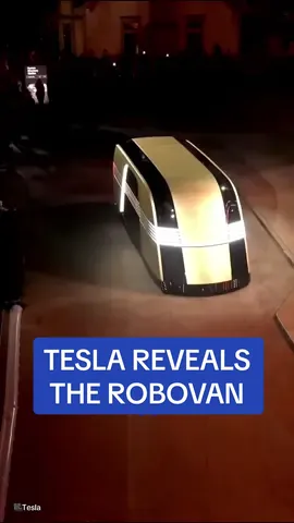 Elon Musk surprised audiances at the ‘We, Robot’ event by revealing a new Tesla passenger van called the Robovan, which can carry up to 20 people, or be used to transport goods. Musk went on to claim 'The Robovan is what’s gonna solve for high density,' further adding that it would cost only '5-10, cents a mile'. 🎥Tesla #tesla #elonmusk #car #news 