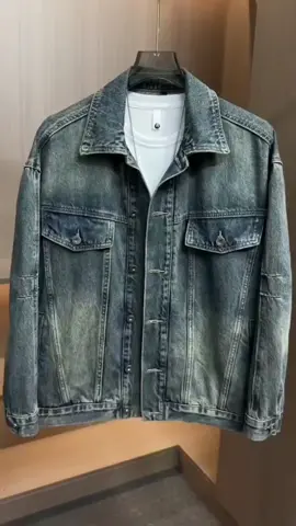 Áo khoác vải jeans cao cấp  #aokhoac #thoitrangnamnu #outfit 