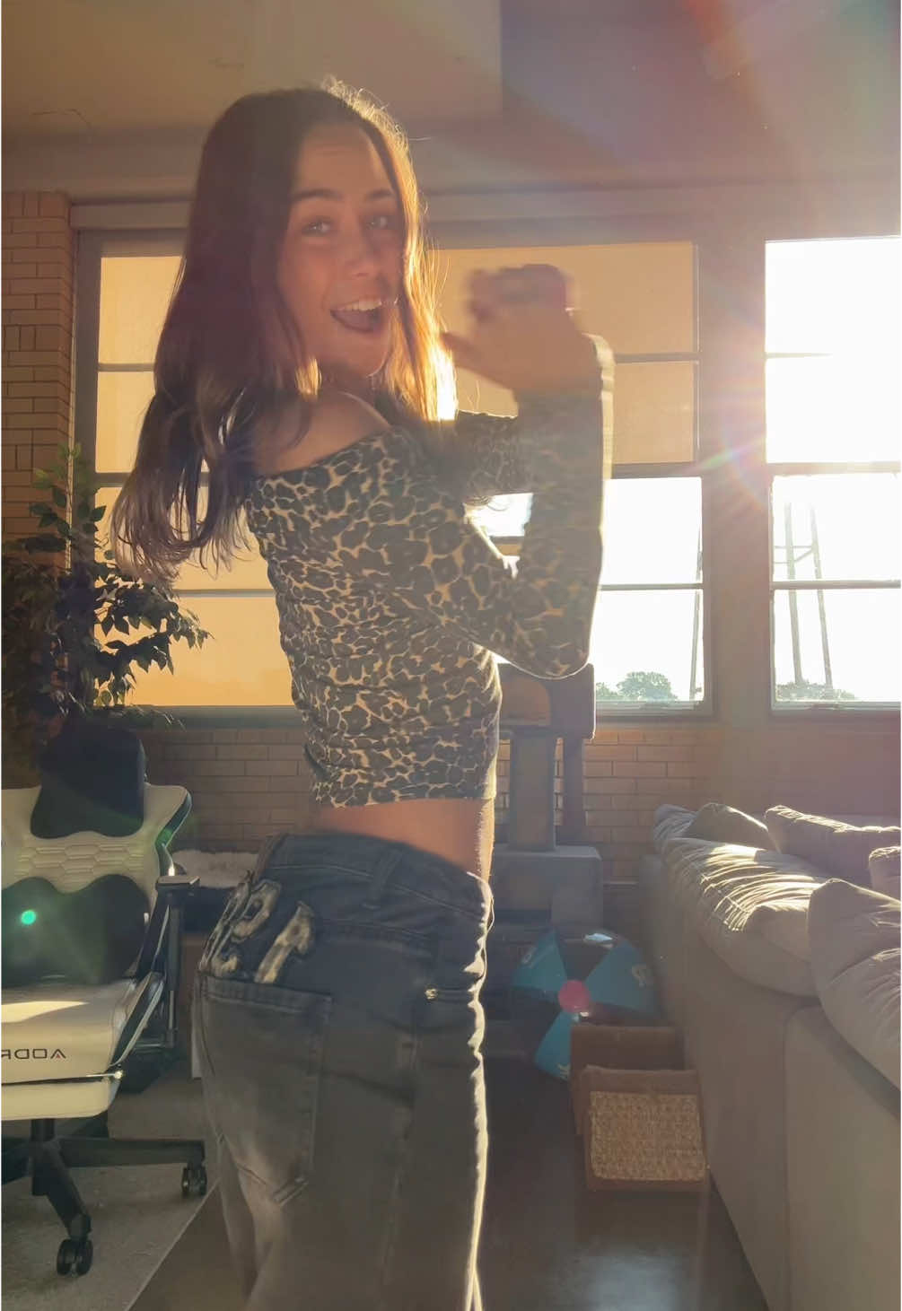Good morning #cheetah #lowrise #lowrisejeans 