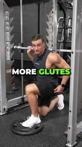If you elevate your front foot on a smith machine and do a split squat, you’ll hit more glutes. If you elevate your heels on a smith machine and do a squat, you’ll hit more quads. If you elevate your back foot on a smith machine and do a split squat, you’ll hit more quads.