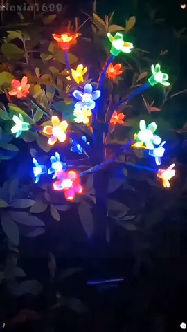 Solar-powered cherry tree tree lights are coming, directly inserted in lawn POTS or flower boxes, so that romantic flowers bloom at night # solar garden lights # decorative lights#foryou #fypシ #fyp #malaysia #tiktok #tiktokshop #malaysiatiktok 