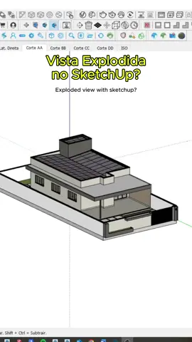 como criar vistas explodida no sketchup  #sketchup #arquitetura #designdeinteriores 