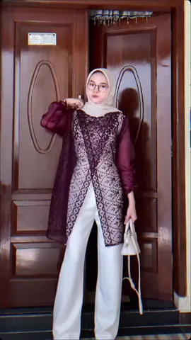 Zize Outer Brokat Silang Full bordir. #outer #atasanwanita #outfitkondangan 
