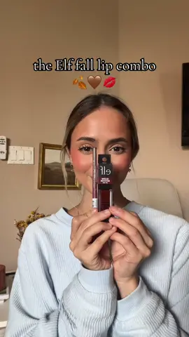 the Elf fall lippie 🍂🤎 #elfcosmetics #elffall #falllipcombo 