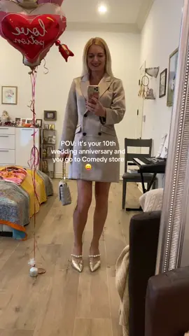 10th wedding anniversary day! Getting ready to go to The Comedy store! @Dolce Vita Footwear heels and H&M dress. #wedding #anniversary #party #fun 
