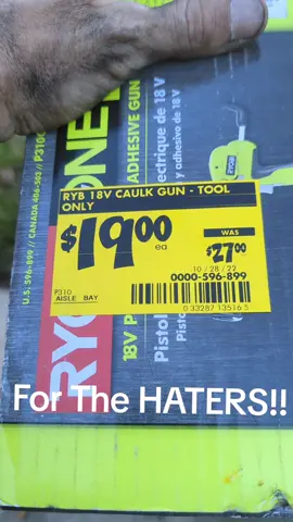 #xspuddesignx #ryobi #clerance #caulkgun #stoleit #homedepot #ryobination #18v #oneplus 