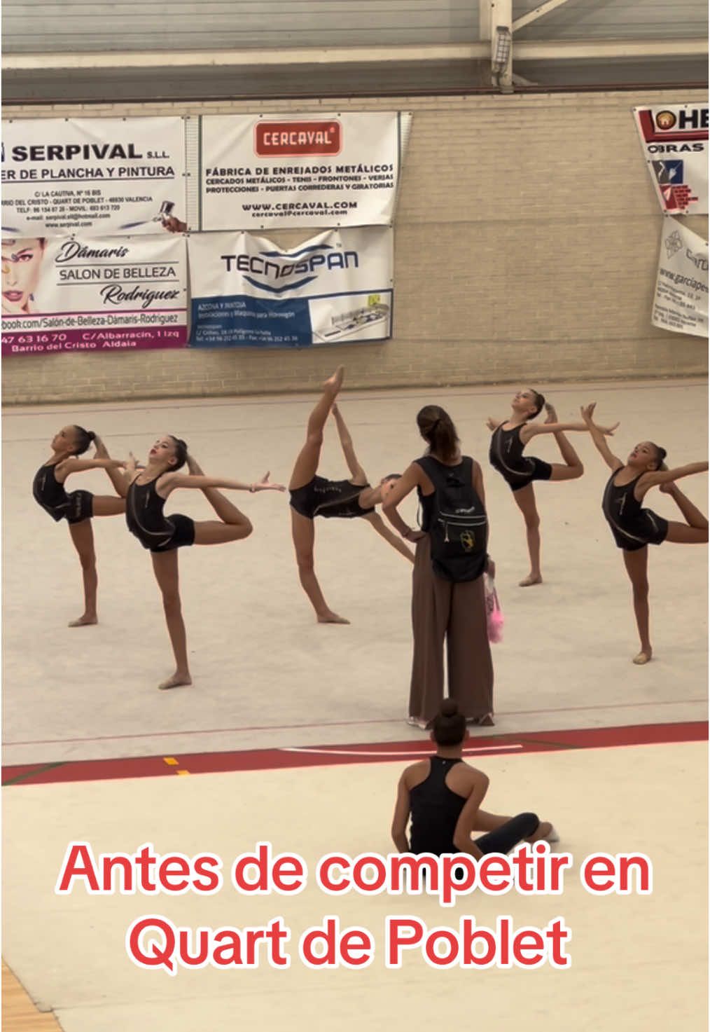 Antes de competir en el Torneo Nacional de Quart de Poblet #ritmica #gimnasiaritmica #torneonacional #campeonas 