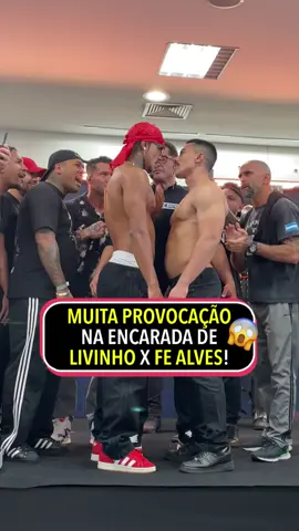 Troca de FARPAS e MUITA PROVOCAÇÃO! O clima ESQUENTOU na encarada de Livinho e Fe Alves para o Fight Music Show 5 🔥🔥🔥 #tiktokesportes #fms #Fightmusicshow #livinho #FeAlves #boxe #lutas