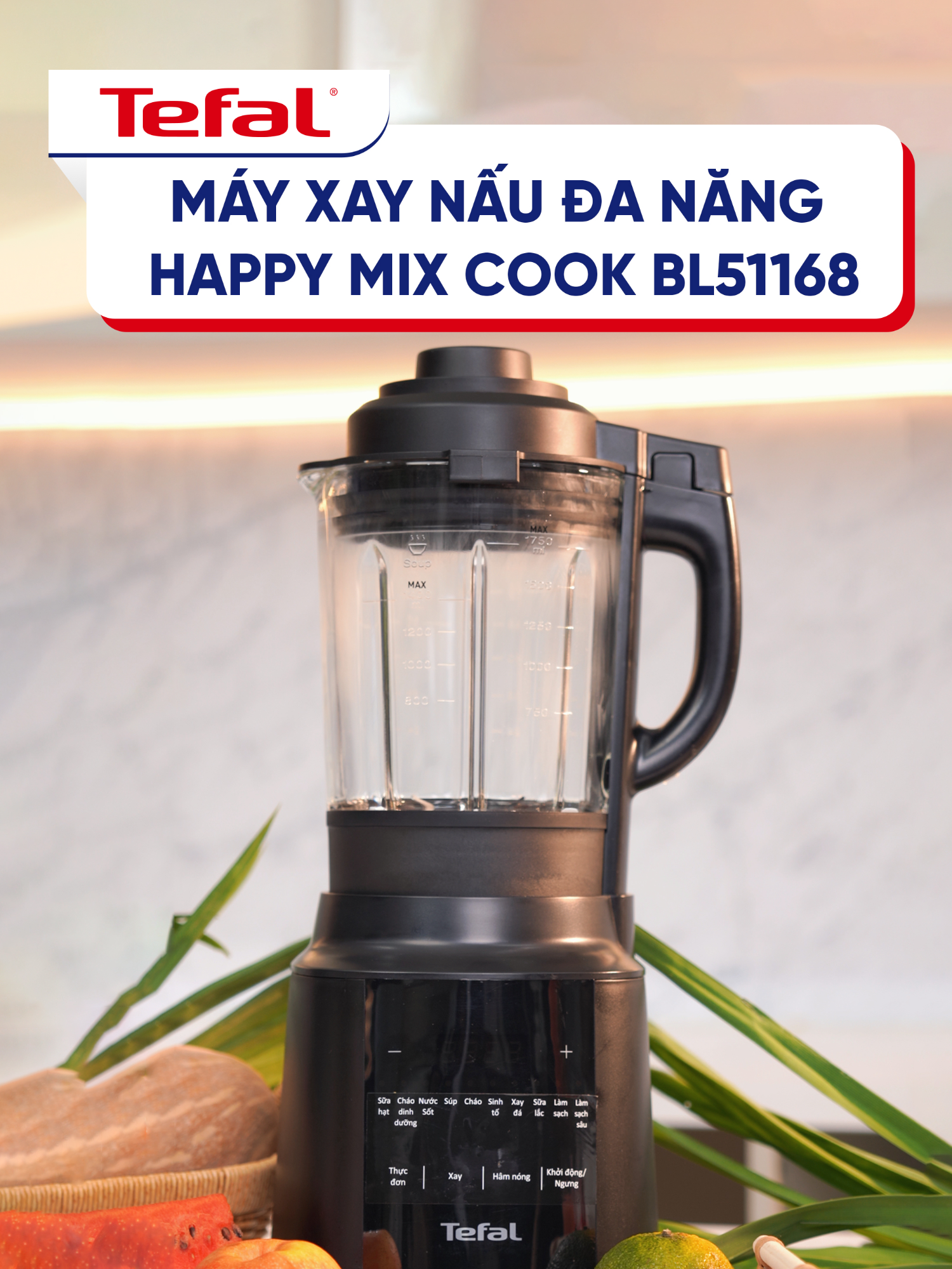 Xay nấu thực phẩm nhanh chóng hơn với  Happy Mix Cook  #tefal #tefalvietnam #ancungtiktok #trendingtiktok #mayxaynaudanang#BL51168