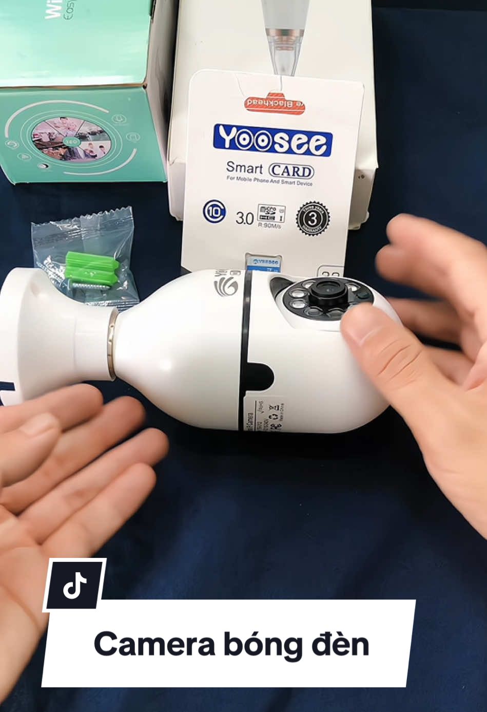 Camera bóng đèn có hỗ trợ kết nối wifi, đàm thoại 2 chiều, hồng ngoại nhìn đêm và báo khi có người đến. #camerabongden #camerabongdenyoosee #cameraganduiden 