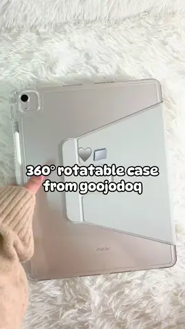 time to get a new 360 rotating iPad case🩶📁!!! #goojodoq #ipadcase #360rotation #ipad #ipadair #ipadair6 #13inch #applepencilpro #ipadtok #studytok 