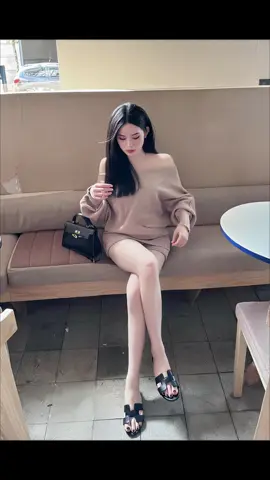 Bộ len trễ vai nữ tay cánh dơi phối quần sooc ôm #setdoxinh #outfit #goclamdep #viralvideo #thoitrang 