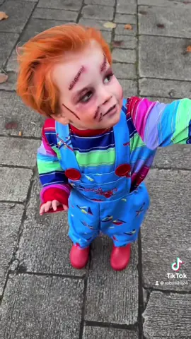 Our favourite time of year #halloween #toddlertok #toddlersoftiktok #halloweenmakeup #chucky #chuckycostume #fyp #fyppppppppppppppppppppppp 