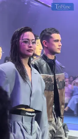 Jan Charlotte Venzon, the woman behind the cult favorite Charlotte Folk, walks with James Reid at the BYS Fashion Week.  🎥 Pauline Songco #BYSxCharlotteFolk #CharlotteFolk #BYSFashionWeek2024 #dailytribune #tribunelife #fyp #foryoupage 