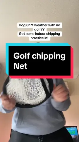 Enough of this awful weather? Practice not being able to happen? Rained off rounds? This chipping net is a game changer for indoor practice #indoorgolfing #golfpractice #chippingnet 