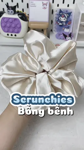 Scrunchies dây cột tóc style tiểu thư sang chảnh 🎀✨ #scrunchies #scrunchie #phukientoc #unboxing 