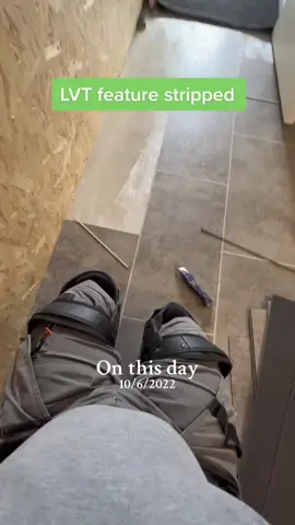 Feature stripps give the impression of grout in the tiles for a more realistic look #satisfying #pov #viral_video #flooring #skills #howto #homedecor #joinme 
