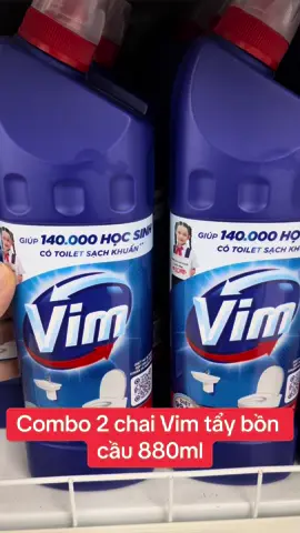 COMBO 2 CHAI NƯỚC TẨY BỒN CẦU VIM XANH BIỂN CHAI 880ml #nuoctayboncau #combo2chai