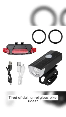 300LM Bicycle LED USB Rechargeable Bike Light Front Back Set#bike #bikeaccessories #bikelight