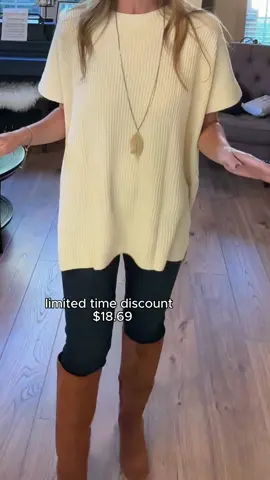 This sweater is the perfect transition piece for Fall and back to school!! #sweater #sweaterweather #fallfashion #fallmusthaves #onsale #teacherstyle #TikTokShop #flashsale #staplepiece #affordablefashion #oversized #TikTokShop #tiktokshopping #fyp #MomsofTikTok #oversizedsweater @shewin_official_us