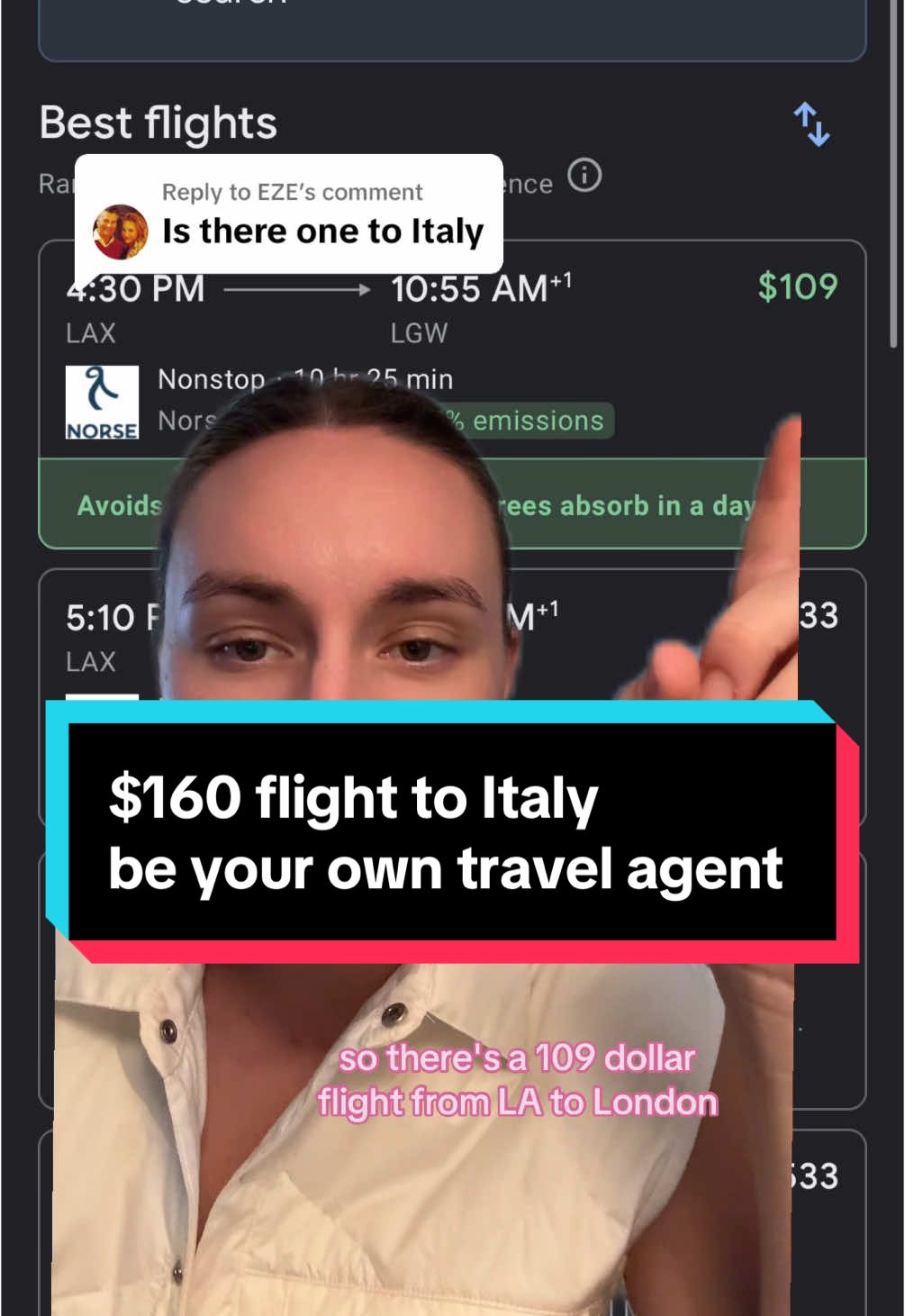 Replying to @EZE #greenscreen how to hack the system to get cheap flights #flighthack #travelhack #traveltip #travel #howtogetcheapflights #cheapflight #travelbudget #budgettravel #italy #london #budgetairlines #airlinehacks #creatorsearchinsights #bucketlist #budgettraveltip #howtotravelforcheap #budgetfriendlytravel 