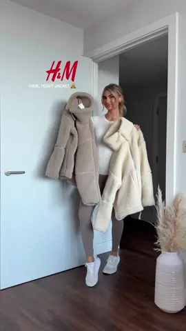 THEY’RE BACK!!!! 🧸🍂☁️ linked in bio 🔗  #hm #hmhaul #teddyjacket #viraljacket #newin #hmnewin #fleecejacket 
